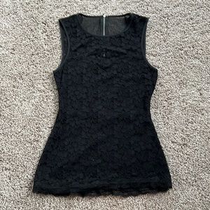 Black lace top from express